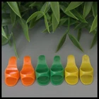 🖤3 Barbie ORANGE GREEN YELLOW Mstrd OT Heels Mules Shoes Vtg 1960s Japan *NE❤️