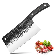 7.87-inch Cleaver Chef Knife, Ultra Sharp Professional Kitchen Meat Cleaver K...