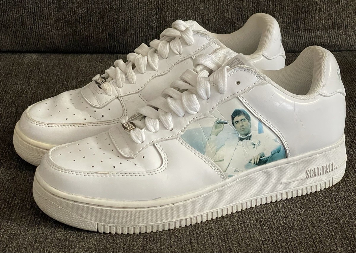 Scarface Universal Studios Al Pacino Movie Men's White Shoes Size