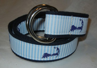 Cape Cod Belt Company Nautical Style Belt Cape Cod Peninsula Small S Bl Bl