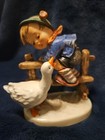Goebel Hummel Figurine Boy on Fence with Goose Germany “Barnyard Hero” — photo 1
