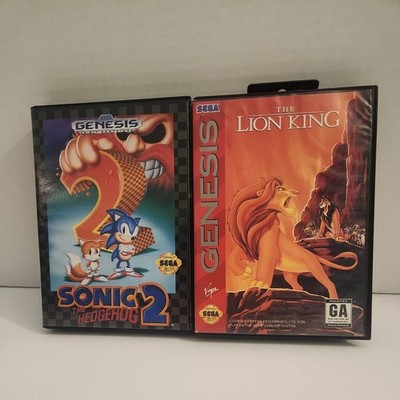 Sonic the Hedgehog 2/The Lion King(NO MANUAL) - SEGA GENESIS - TESTED