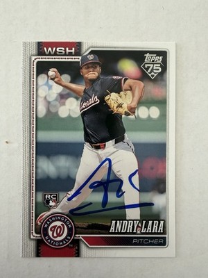 Andry Lara Signed 2026 Topps Series 1 Baseball RC Washington Nationals #36   1