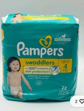 Pamper Swalddlers Active Baby Disposal Diapers 22 Count Size 4 / 22 To 37 Lbs