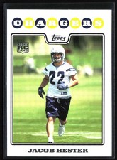 2008 Topps #392 Jacob Hester RC ROOKIE CARD. rookie card picture