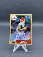 Luke Weaver 2017 Topps Silver Pack 1987 Design Chrome Auto #87A-LW RC /199