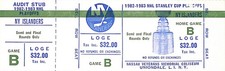 1982-83 STANLEY CUP PLAYOFFS GAME B SEMIS/FINALS FULL HOCKEY TICKET PROOF