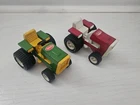 Vintage Tonka Mini Lawn and Garden Tractors Red & Green *READ*