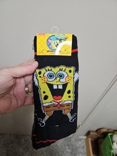 2 Pair Of Spongebob Socks Size 6-12 Fun Socks