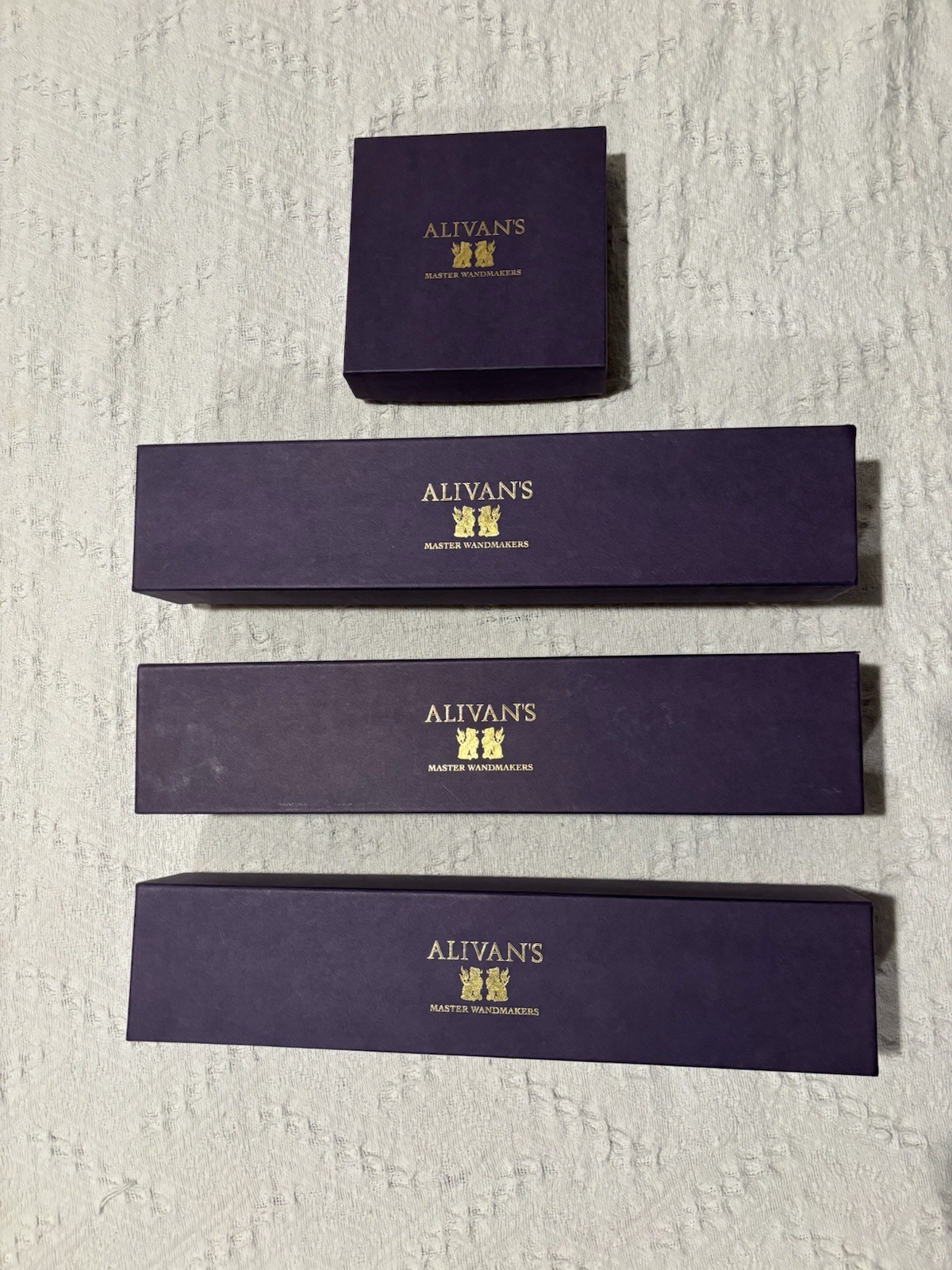 Alivans Handcrafted Wood Wands Harry Potter Lot Of 3 With Wand Kit With COA