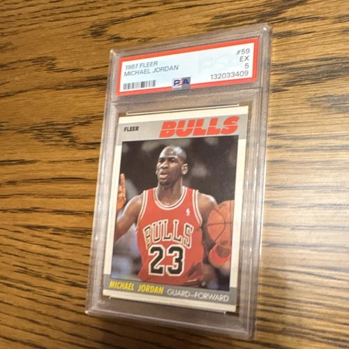 Fleer 1987-88 Michael Jordan #59 PSA 5 Chicago Bulls Basketball Card