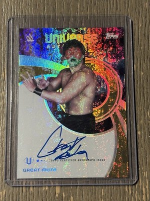 2025 Topps WWE Universe Great Muta Universe Autographs UNA-GMU Gold Stone /50 