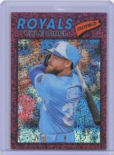 2026 Topps Heritage #365 Kyle Isbel Chrome Burgundy Sparkle Refractors