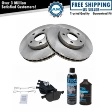Front Semi Metallic Brake Pad & Rotor Kit w/Chemicals for Ford Focus C-Max