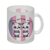 Panda Glas Tasse Mit Spruch Du Meins Ich Deins Wir Eins