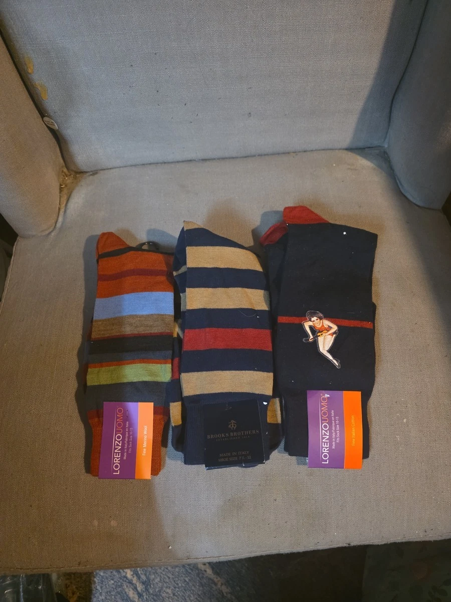 Brooks Brothers & Lorenzo Uomo Men's Dress Socks Bundle#29