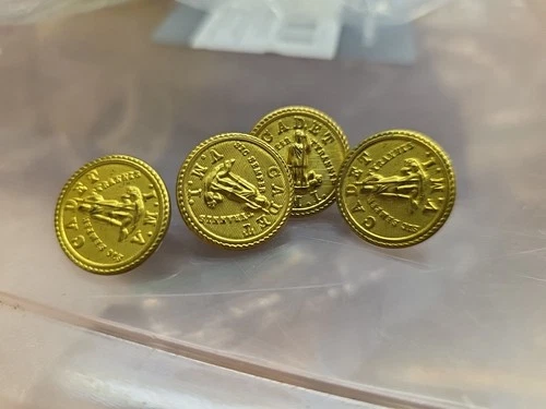 Vintage V.M.I. Virginia Military Institute Cadet Button- Lot Of 4-stand up shank