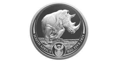 #ad #ad 2025 1 oz South Africa Big Five Series III Rhino .999 Silver Coin OGP NEW ISSUE $154.95