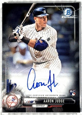 AARON JUDGE Auto Rookie / 2017 Bowman Chrome #CRAAJ RC / PSA 9/10 Auto LOW POP