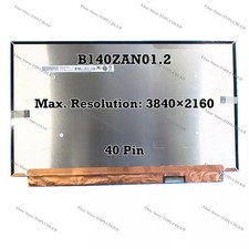 B140ZAN01.2 14" LED LCD Screen 40 Pin EDP UHD Matte Display with No Screw Holes