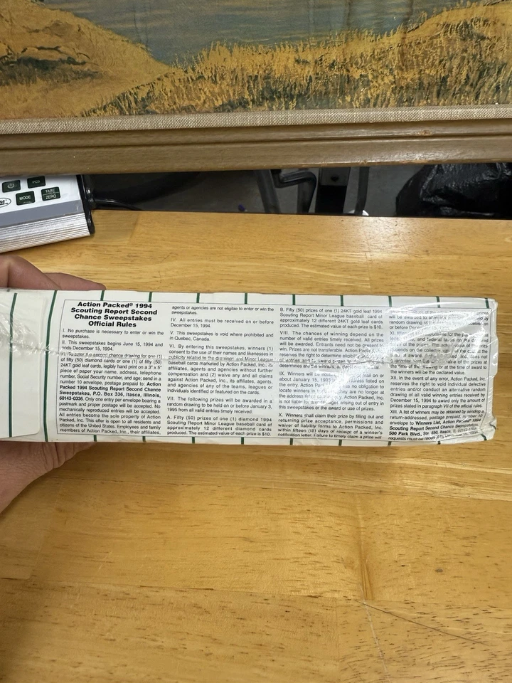 1994 Action Packed Scouting Report Minor League Baseball Factory Sealed Jordan - Image 3 of 4