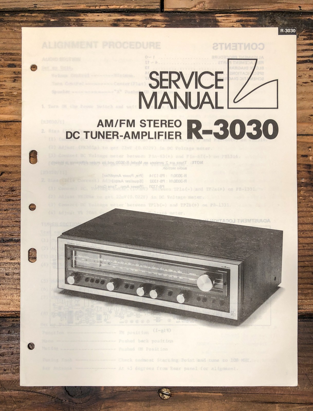 Luxman R-3030 Receiver Service Manual *Original*