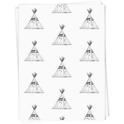 Geschenkpapier/Geschenkanhänger ''Indianer Tipi'' (GI046338)