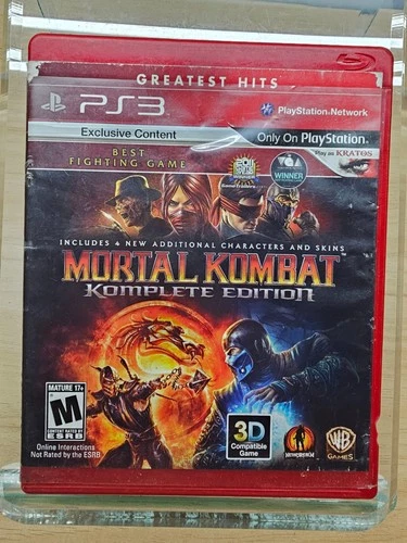 PS3 MORTAL KOMBAT - KOMPLETE EDITION - GREATEST HITS - 2012 - TESTED/WORKING