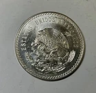 1948 Mexico 5 Pesos Silver CUAUHTEMOC STRUCK FROM Polished Dies mint error!
