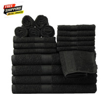 18 Piece 100 Cotton Towel Set, 4 Bath , 4 Hand and 10 Washcloths     