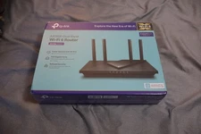 TP-Link Archer AX21 AX1800 Dual-Band Mesh Wi-Fi 6 Router Black New Open Box