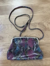 Hobo The Original Lana Bag Snakeskin Leather Handbag Brand New