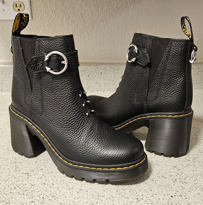 RARE Dr Martens Spence HDW Hardware Piercing Block Heel Chelsea