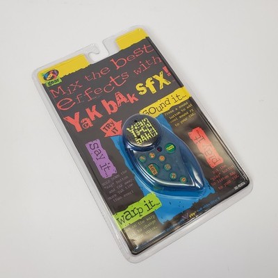 NOS Sealed VTG Yak Bak SFX Voice Recorder Toy 90s Retro Sound Effects Blue
