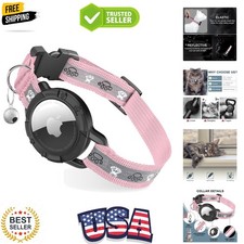 Reflective AirTag Cat Collar, Integrated Cat Tracker Collar with Air Tag Hold...