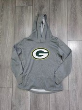 Green Bay Packers Gray Hoodie Fleece Pullover Youth 6/7 Outer Stuff NFL