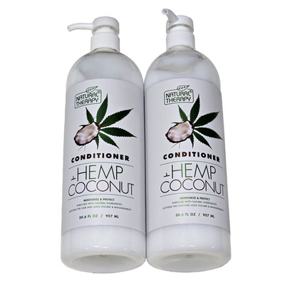 2 Pack Natural Therapy Hemp Coconut Conditioner Moisturize Protect 30.6oz.