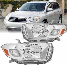Headlight Assembly For 2008-2010 Toyota Highlander Headlamp Chrome Housing Rep Headlight Assembly For 2008-2010 Toyota Highlander Headlamp Chrome Housing Rep