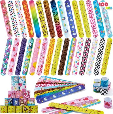 JOYIN Slap Band 100 Stück 22 cm Party Füllung Farbenfro