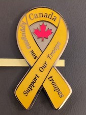 UNACTIVATED-Geocoin -Canada Support the Troops Ribbon