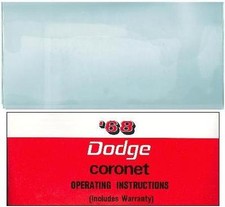 1968 68  Dodge Coronetrt Owners Manual Cover