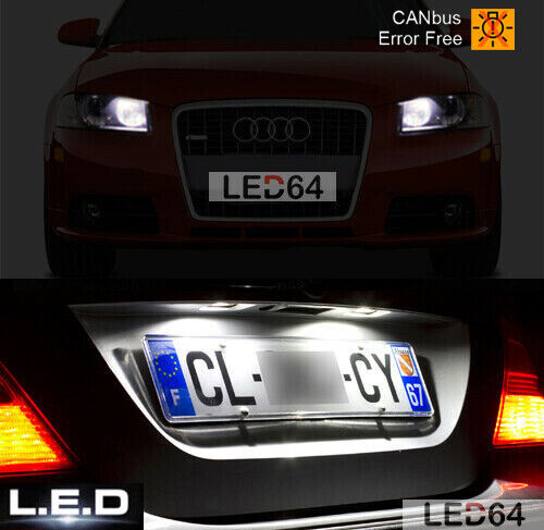 4 ampoules à LED  Blanc veilleuses + feux de plaque pour Audi A4 B5 B6 B8 - Photo 1 sur 3
