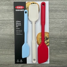OXO Good Grips 3 Piece Silicone Spatula Set Heavy Duty Every Day Kitchen Chef
