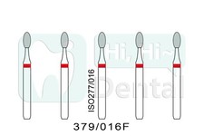 10Pcs Dental Diamond Burs FG Egg Football 379/016F Fine Grit High Speed