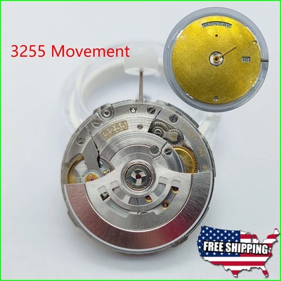 3255 Automatic Mechanical Movement Dual Calendar 31 Jewels Blue Balance Wheel