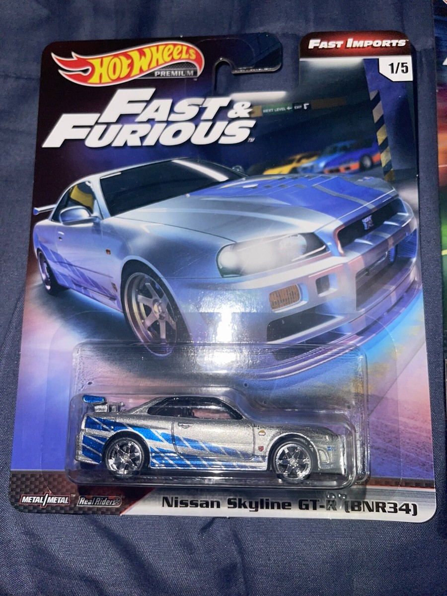 Hot Wheels Premium Fast & Furious Nissan Skyline GT-R (BNR34 Hot Wheels Premium Fast & Furious Nissan Skyline GT-R (BNR34