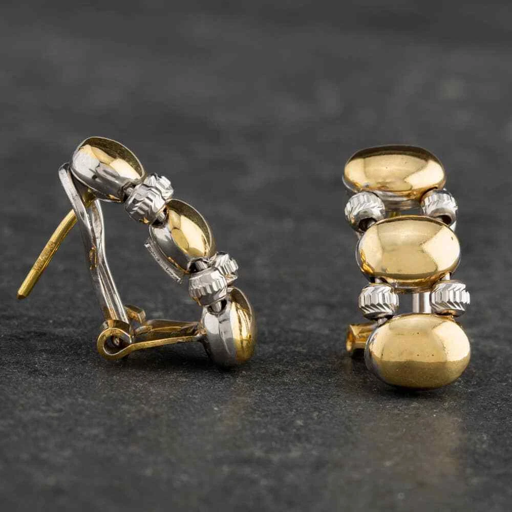 Two colour deals gold hoop earrings