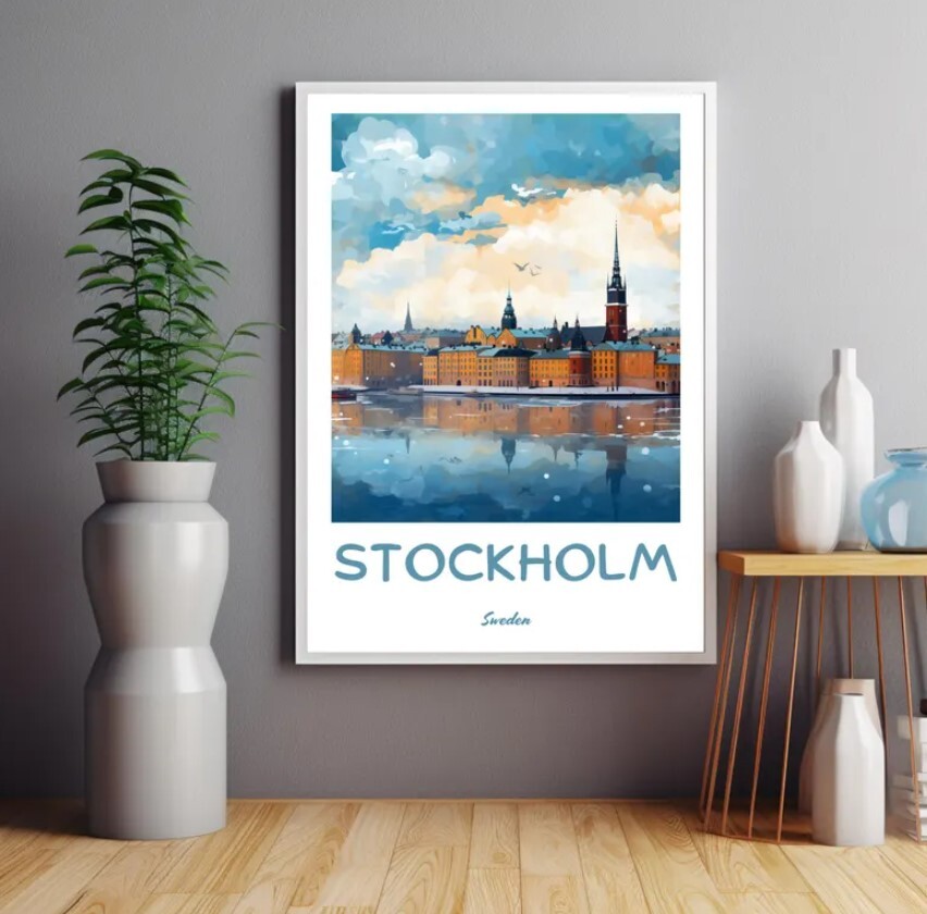 Stockholm Poster, Stockholm Wall Art, Scandinavian Home Decor eBay