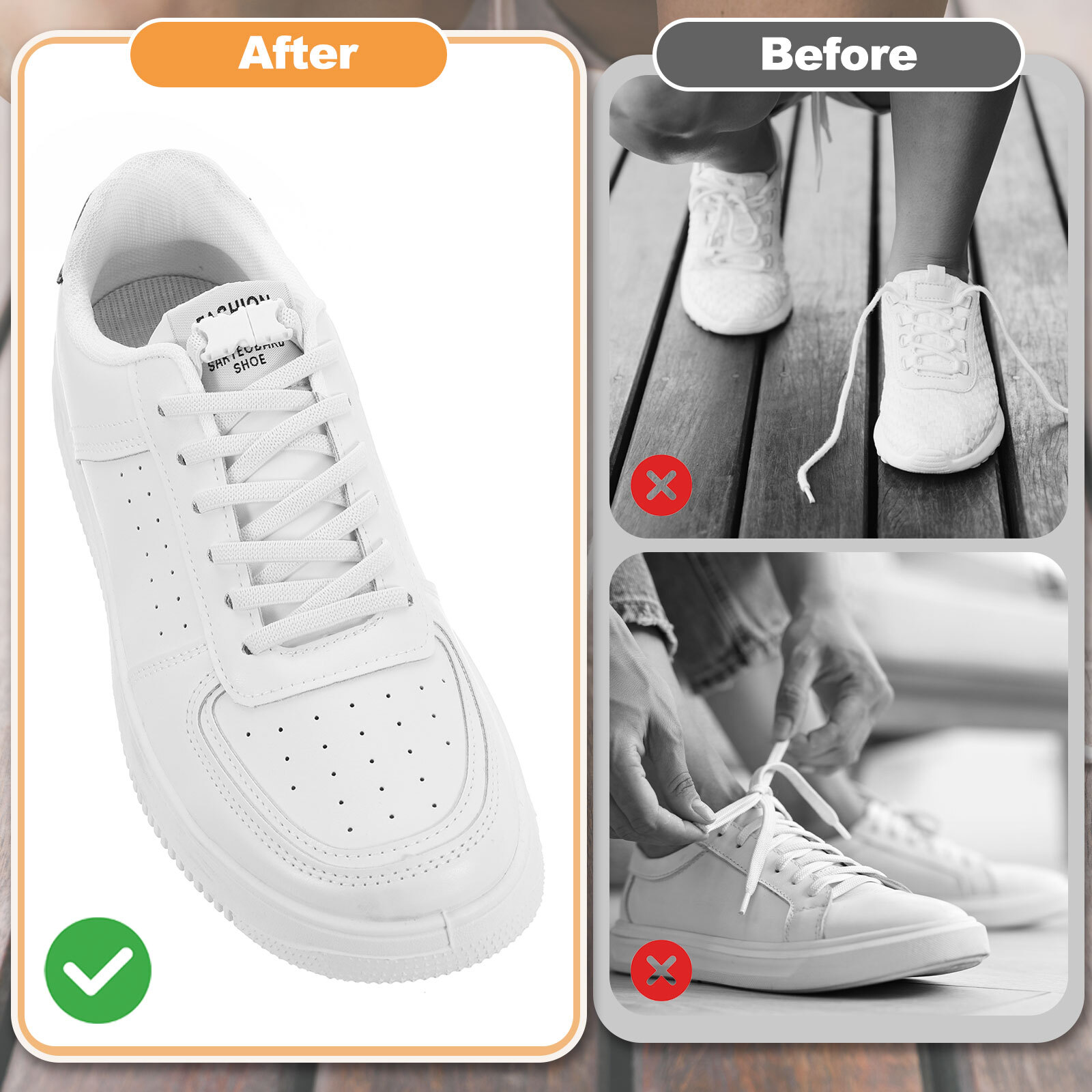 APL Confezione 4 Lacci Elasticizzati Senza Tiele per Scarpe Sneakers Adulti Blu Corallo