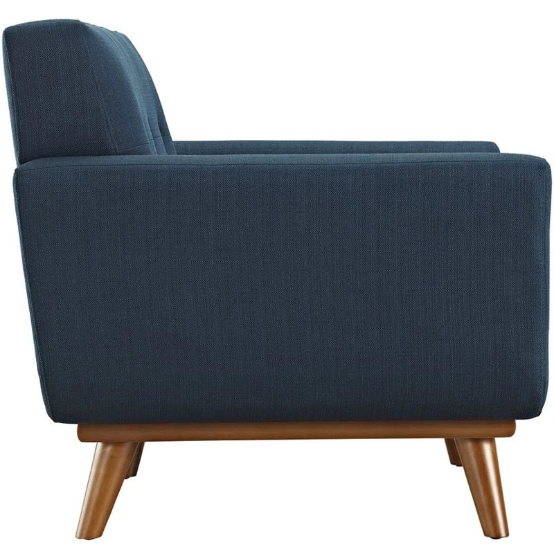 Modway Engage Modern Upholstered Fabric Armchair in Azure Blue - Image 4 of 4